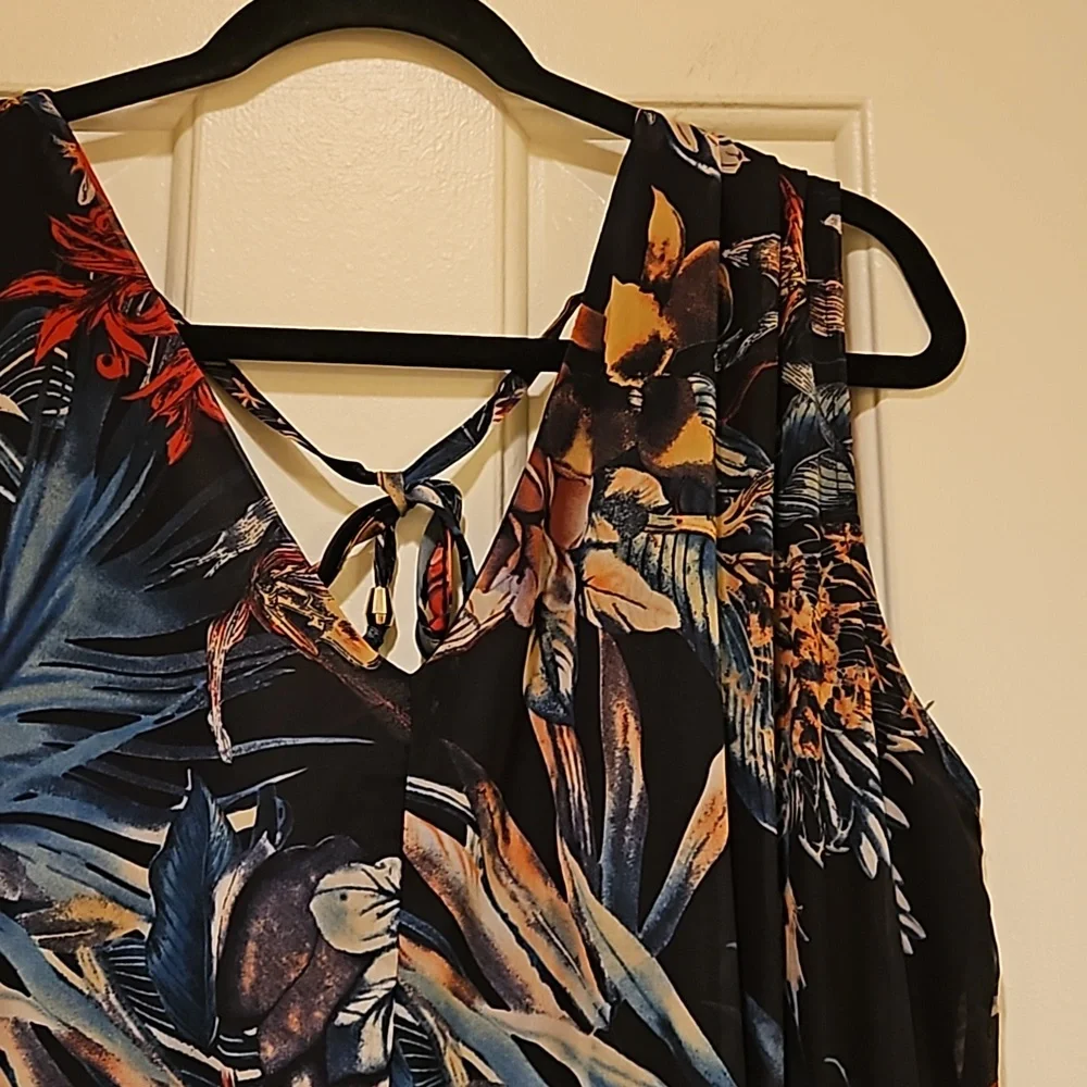 Brand unknown Long Black Floral Sundress Size 2xl - Picture 6 of 11